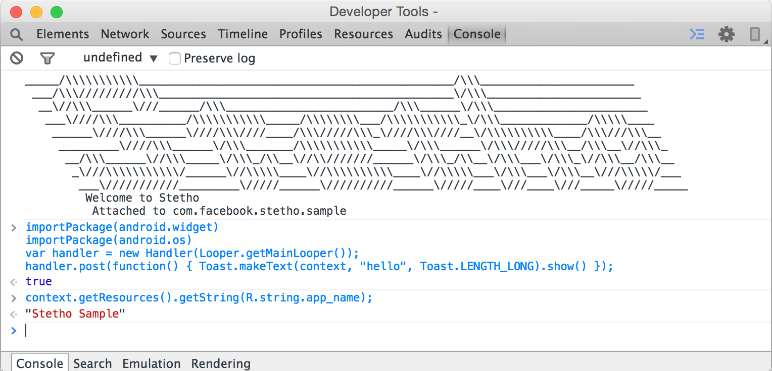 Javascript Console